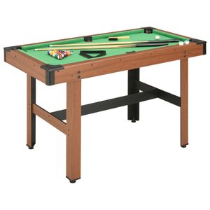 vidaXL Biliardový stôl 4 nohy 122 × 61 × 76 cm hnedý