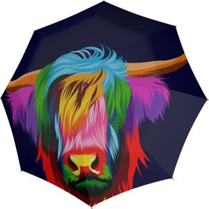 doppler Taschenregenschirm Regenschirm Modern.Art Magic Mini Cattle mehrfarbig