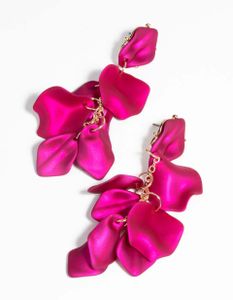 Lovisa - Fuchsia Blütenblatt-Tropfen-Ohrringe