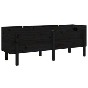 vidaXL Zvýšená posteľ čierna 160x50x57 cm z masívneho borovicového dreva