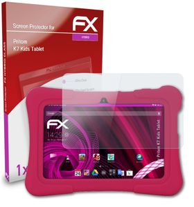 atFoliX FX-Hybrid-Glass Panzerfolie kompatibel mit Pritom K7 Kids Tablet Glasfolie