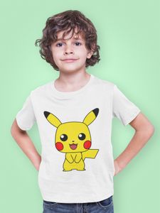 Bio T-Shirt Pokemon Ball gemalter Pokeball Pikachu Comic Shirt Kids Anime