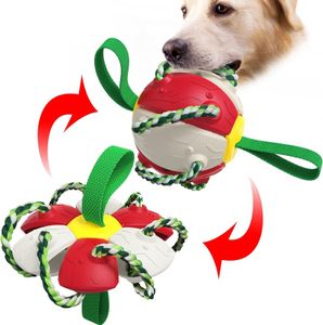 Haustier-Frisbee-Ball, perfektes Geschenk für kleine und mittelgroße Hunde [nicht geeignet für große Hunde] (Rot)