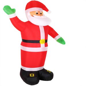 Monzana Aufblasbarer Weihnachtsmann XXL 250cm LED beleuchtet inkl. Befestigungsmaterial Weihnachtsdekoration Nikolaus Santa