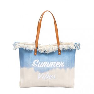 Tragetasche Shopper Einkaufstasche Handtasche Strandtasche Badetasche 50x36x14cm , Blau