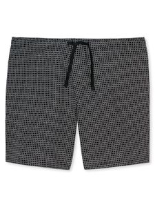 Schiesser Herren kurze Schlafanzughose Loungehose Long Boxer - 163838, Größe Herren:52, Farbe:schwarz-gem.