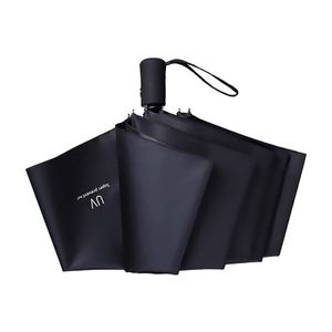 Automatický teleskopický kapesní deštník s otevíráním a zavíráním, deštník s UV ochranou, cestovní deštník, voděodolný, černý