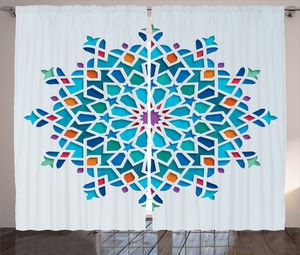 ABAKUHAUS Bunt Rustikaler Vorhang, Damast, Wohnzimmer Universalband Gardinen mit Schlaufen und Haken, 280 x 175 cm, Mehrfarbig