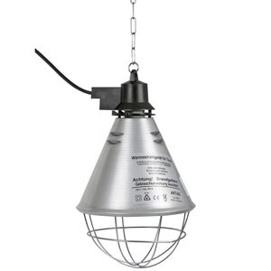 Infračervená lampa tepelný žiarič pre zvieratá s hliníkovým tienidlom ø 21 cm