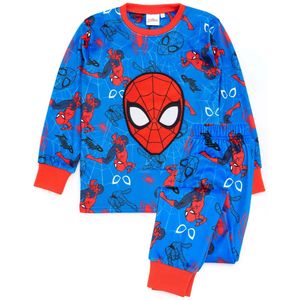 Spider-Man - Schlafanzug mit langer Hose für Kinder NS6592 (140) (Blau/Rot)