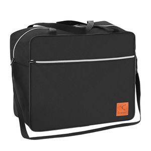 Handgepäck Reisetasche 45x36x20 cm ideal für Flüge mit z.B. easyJet in Schwarz/Silber