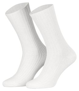 Tobeni 10 Paar Herren Socken Arztsocken 100% Baumwolle ohne Gummi, Farbe:Weiss, Grösse:43-46