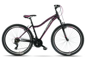 Kands Energy 500 MTB dámsky bicykel, 19” – 168-185 cm vysoký, 26", Prehadzovačka Shimano, Čierna/ružová