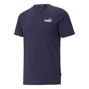 PUMA Herren T-Shirt - ESS Small Logo Tee, Rundhals, Kurzarm, uni Dunkelblau XL