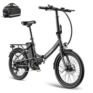 F20 Light 20 zoll E-bike 250W Citybike 36V/14.5Ah LCD Faltbares und Kompaktes Ebike-Schwarz