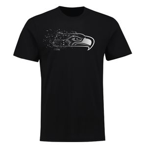 NFL Seattle Seahawks Shatter Graphic Logo Football Shirt schwarz (M)