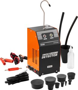 VEVOR kouřový stroj do auta, detektor úniku kouře z kouřového stroje 8 l/min, dva modely vzduchového a kouřového režimu kouřového stroje do auta, detektor úniku se vzduchovými čerpadly, detektor úniku pro volně stojící mlhové stroje