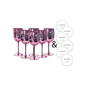 Moët & Chandon Champagnergläser 6er Gläser Set Rosé Pink