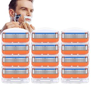Rasierklingen Für Gillette Fusion 5 Orange Fünfschichtklinge, 20-tlg., Nagelneue Scherköpfe, Rasierklingen-Nachfüllpackung mit 20 Stück