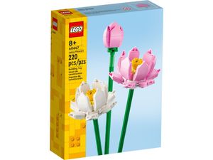 LEGO Creator Lotusblumen, Blumenstrauß-Set mit 3 künstliche Blumen, Schlafzimmer- oder Schreibtisch-Deko, Valentinstag-Geschenk für jugendliche Mädchen und Jungen, Sie und Ihn 40647