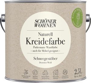 Schöner Wohnen Naturell Kreidefarbe Schneegestöber, Dezentes Weiß 2,5 L