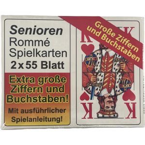 Senioren Rommé Spielkartenset 2 x 55 Blatt