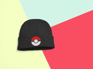 Pokemon Ball Wintermütze Pikachu Pokeball Anime Geschenk Logo Wollmütze Hat