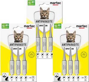 martec PET CARE 9x1ml Spot on für Katzen, Spot on Katze, Spot on, Spot on Flöhe, Zeckenschutz Katze