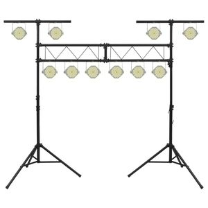 vidaXL Leuchtenstativ Schwarz 338x115x(180-300) cm Stahl