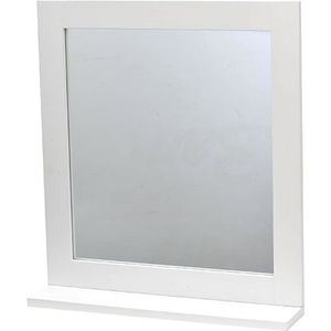 Tendance kúpeľňové zrkadlo s poličkou biela MDF doska, sklo 53,2x48x10 cm Kúpeľňová dekorácia