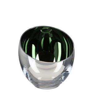 Fink Teelichthalter Candy moosgrün Glas Höhe 11 cm