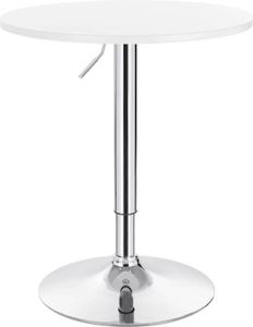 WOLTU Bartisch höhenverstellbarer Tisch 70-91 cm, Partytisch aus MDF Metall : Weiß Farbe: Weiß WOLTU Bartisch höhenverstellbarer Tisch 70-91 cm, Partytisch aus MDF Metall : Weiß Farbe: Weiß