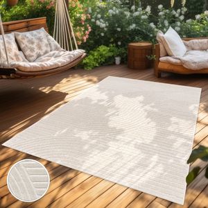 Outdoor Teppich Wetterfest Balkon Wohnzimmer Skandinavisches Boho Einfarbig Grösse 160x230 cm