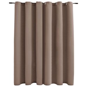 vidaXL Verdunkelungsvorhang mit Metallösen Taupe 290 x 245 cm