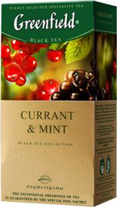 Greenfield Schwarztee Currant & Mint 25 Teebeutel Tee black Tea