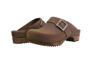 Sanita Wood-Urban Open Clog Antique Brown Gr.40