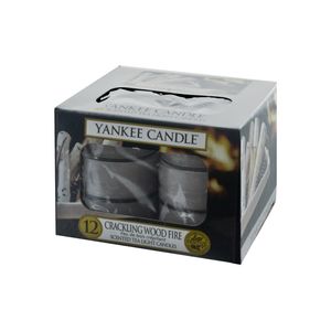 Yankee Candle Teelicht, Crackling Wood Fire, Duftkerze, Stövchenlicht, 12er Pack, Teelichte, 1556297E