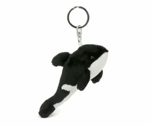 Schlüsselanhänger Schwertwal, aus Plüsch, Tier Tiere, Orca Wal Fische