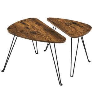 Artenat Odkládací stolek Aiden (SET 2 ks), 60 cm, hnědá