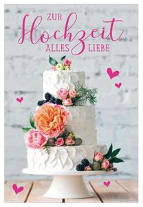 SUSY CARD Hochzeitskarte "Torte"