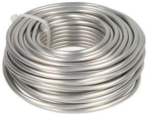 Aludraht 5mm 1kg Silber - Biegsamer Dekodraht für Floristik, Schmuck & Modellbau