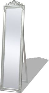 vidaXL Standspiegel im Barock Stil 160x40 cm Silbern - Spiegel - Standspiegel - Ganzkörperspiegel - Ankleidespiegel