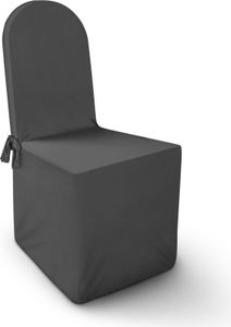 Bestlivings poťah na stoličky ( čierny ) - okrúhle operadlá stoličiek - strečový poťah ( 45 cm x 96 cm ) elastický poťah na banketové stoličky univerzálny poťah - poťah na sedadlo Elastan