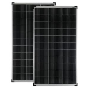 2x150 Watt Mono Solarpanele Solarmodule Solaranlage Garten Camping 18V PV