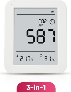 WisuAlarm M1 CO2 Messgerät, Detektor & Monitor - Luftqualitätsmessgerät - 14-Tage-Batterie - Thermometer - Hygrometer - Indoor - Wiederaufladbar