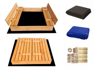 Pískoviště dřevěné s krytem/lavičkami předvrtané impregnované premium Pískoviště dřevěné s krytem/lavičkami předvrtané impregnované premium