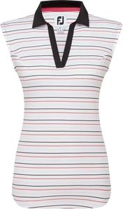 Footjoy Sleeveless Striped Lisle Black S Koszulka Polo