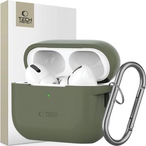 Tech-Protect Silikónové Hook Apple Airpods Pro 1/2 Olivové Zelené