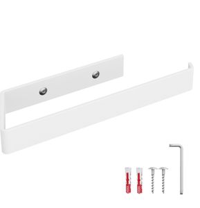 HOLZBRINK Küchenrollenhalter Weiß 244x72 mm | Handtuchhalter Wandmontage im Badezimmer, Küche, Gäste WC | Spültuchhalter, Halter für Küchenrolle
