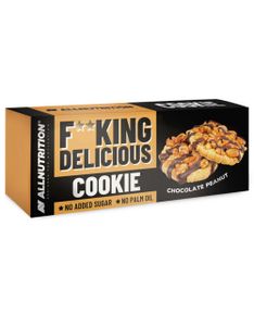 ALLNUTRITION F**king Delicious Cookie 128 g - 150 g * Schokolade-Erdnuss / Energieriegel / Unwiderstehlich leckere Kekse ohne Zuckerzusatz und Palmöl
